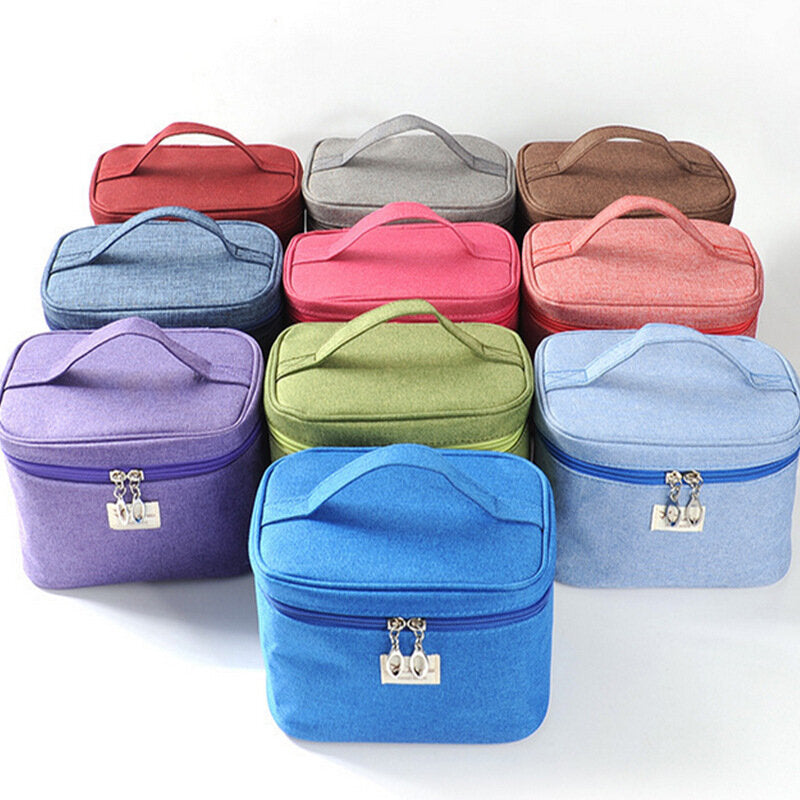 Portable Travel Storage Bag Durable Canvas Cosmetic Makeup Bag Travel Organizer