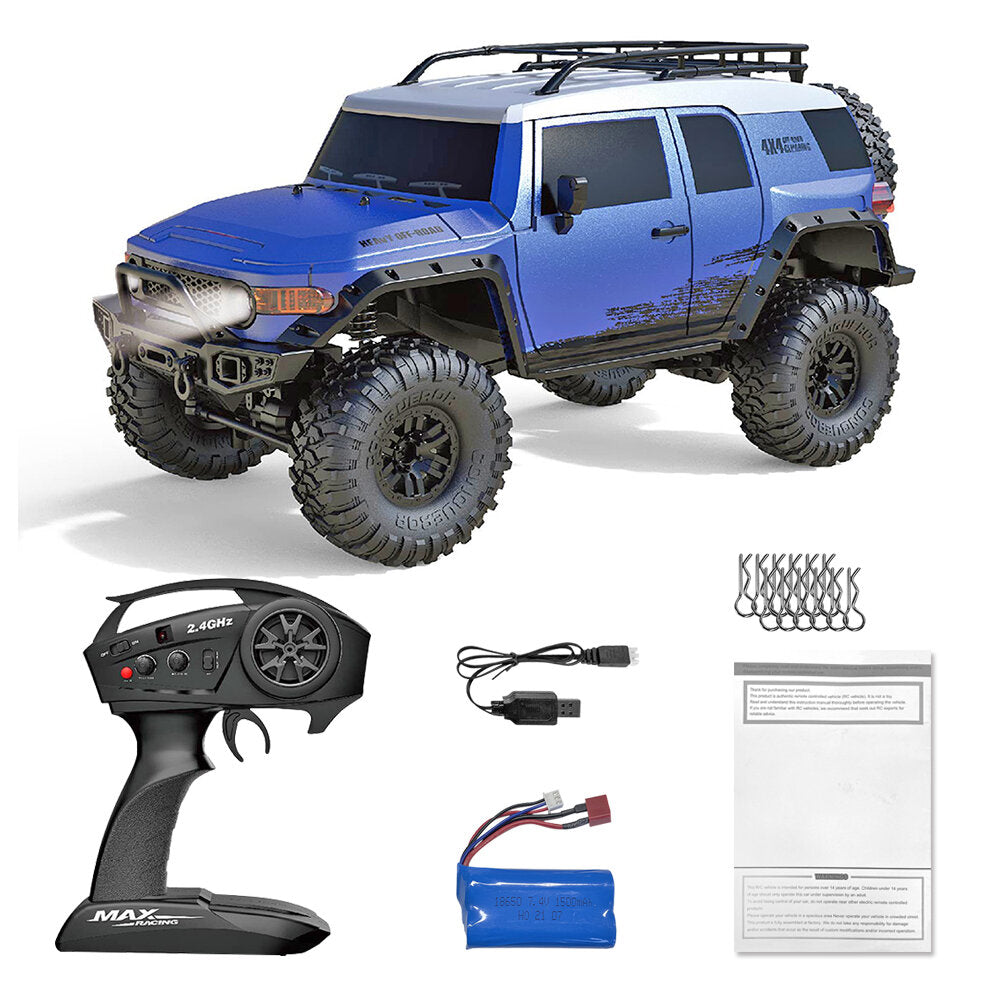 1/10 2.4G 4WD RC Car Full Proportional Rock Crawler Pickup Off-Road Truck Vehicles Toys