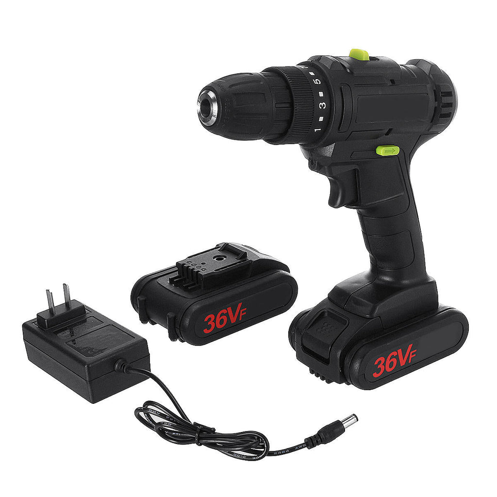 21V 1500mAH LED Light Electric Drill Driver Cordless Rechargeable Hand Drills 2 Speed Home DIY