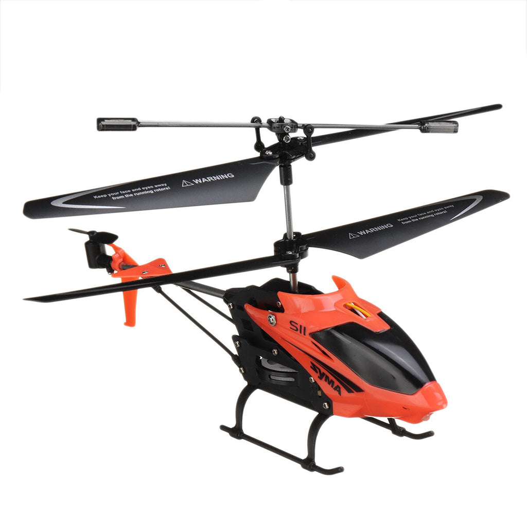 Single-blade Electronic Gyroscope LED Light Omni-Directional Controls Alloy RC Helicopter RTF for Kids