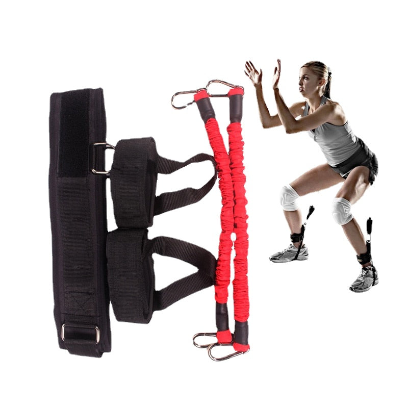 Fitness Bounce Trainer Rope Resistance Band Basketball Tennis Running Jump Leg Strength Agility Training Strap equipment