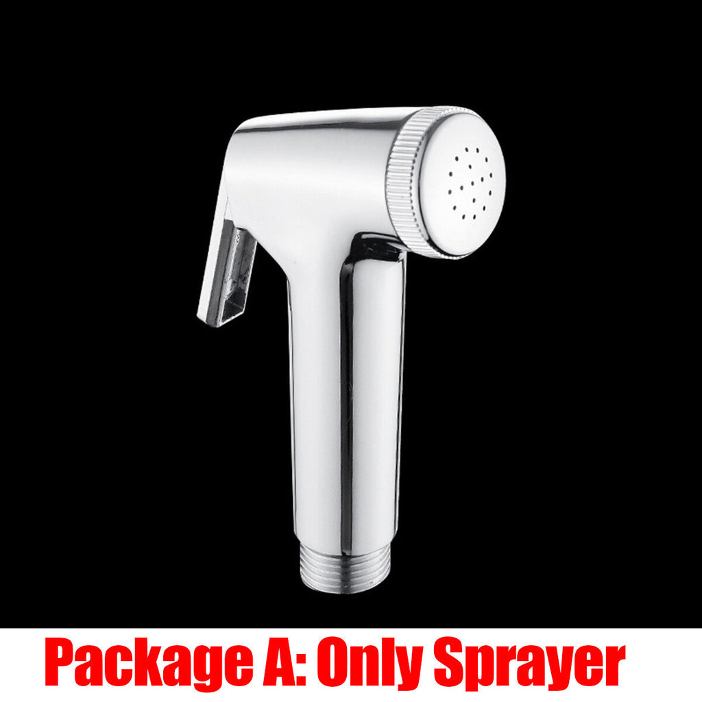 Hand Held Bidet Spray Toilet Attachment Diaper Sprayer Hose Holder Bathroom