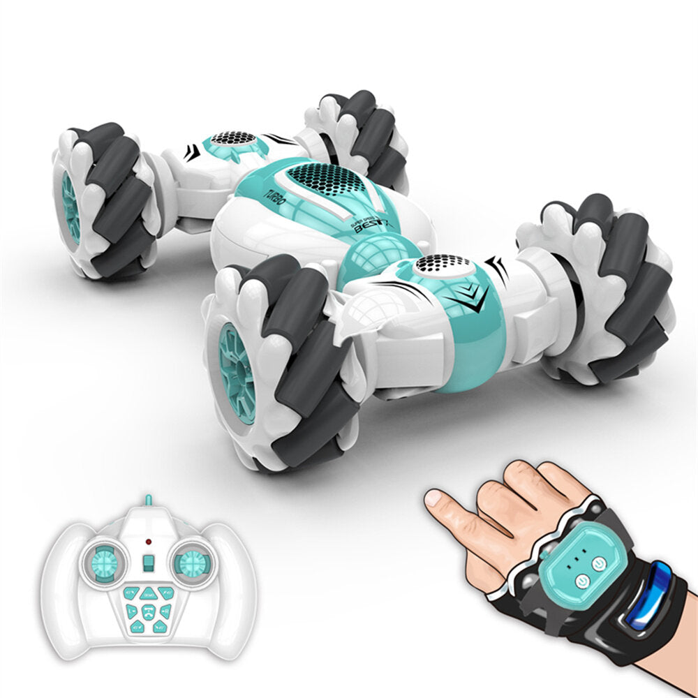 2.4G Remote Control Gesture Sensor All-Terrain Toy Double Sided Rotating Off Road 360 Flips with Lights Music Drift Dancing Vehicle Model