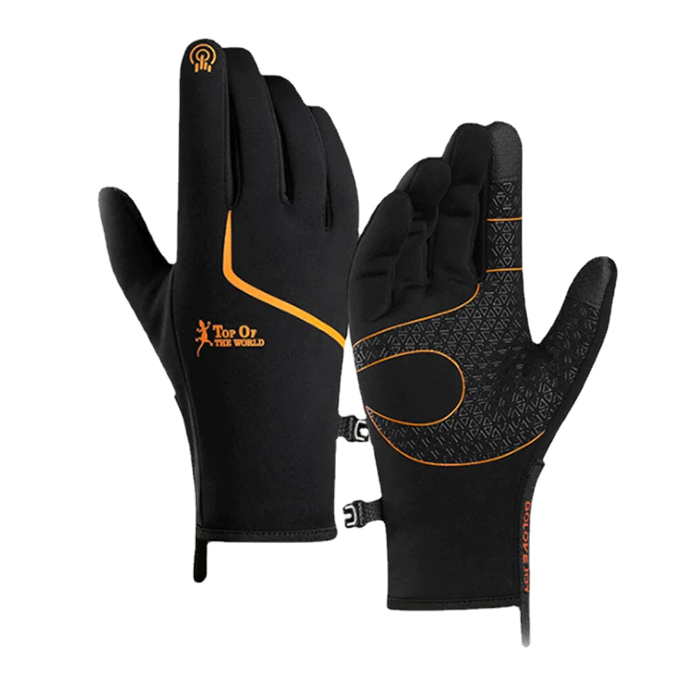 Unisex Diving Cloth Screen-touchable Riding Climbing Skiing Warm Plus Velvet Zipper Gloves