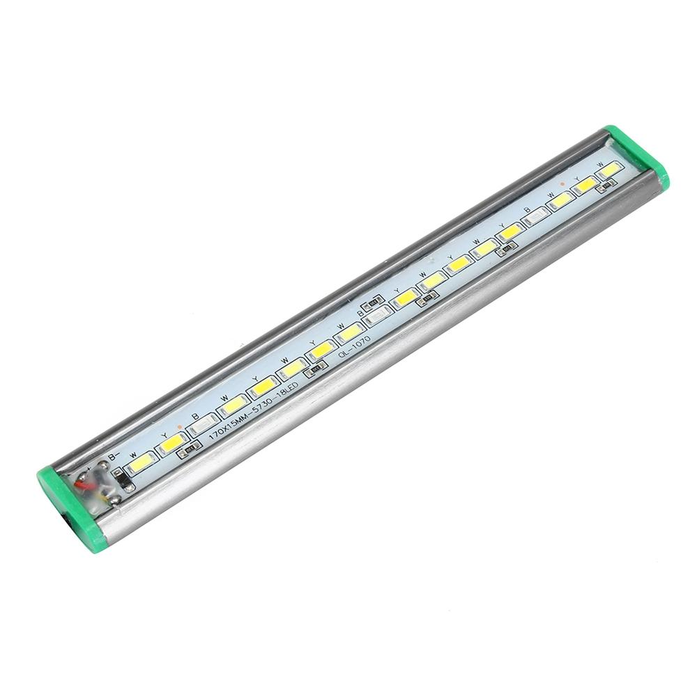 20cm 18 LED Fish Tank Aquarium Light White Blue Lamp Clip on Waterproof Bar AC110-240V