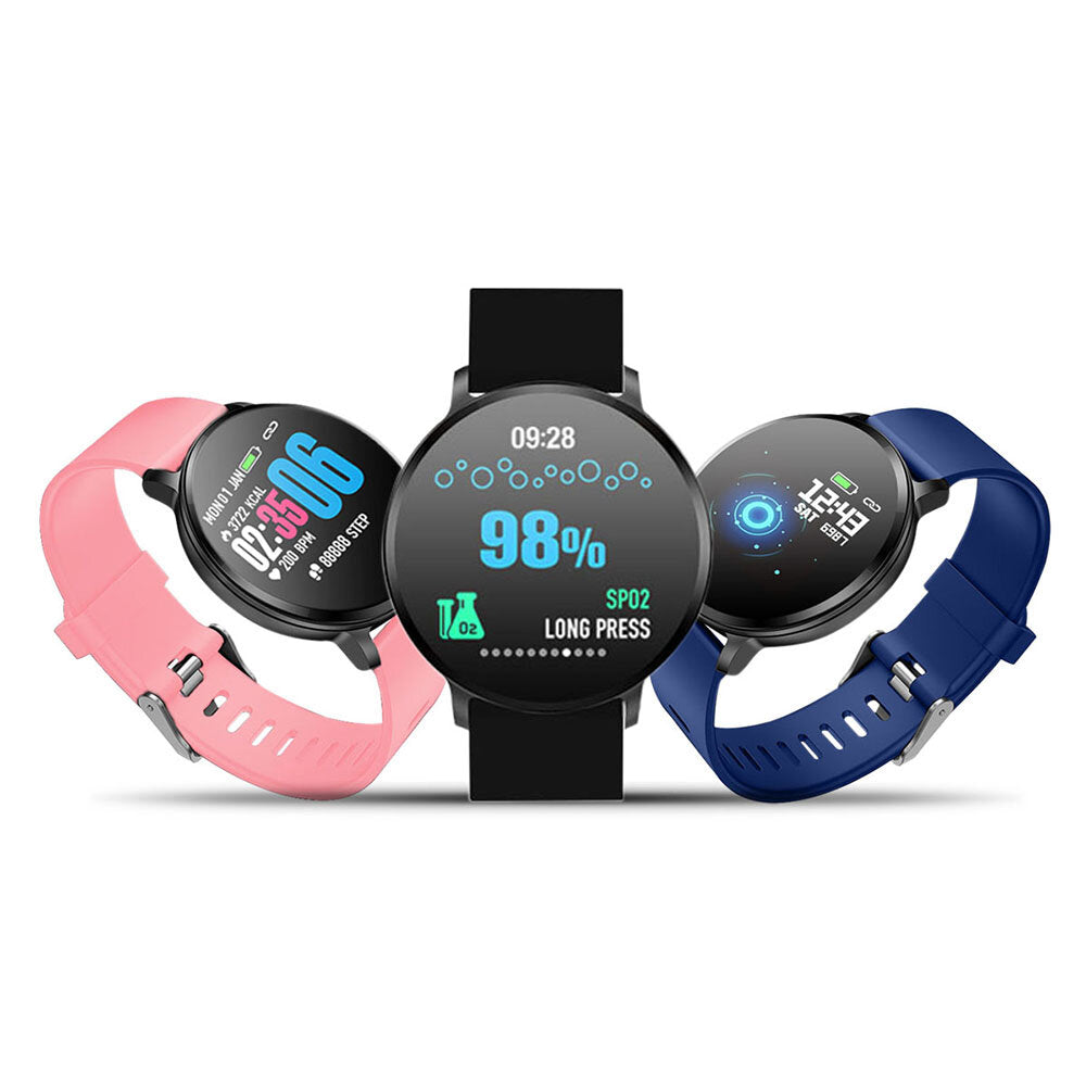 1.3 inch Full Touch Screen Heart Rate Blood Pressure Oxygen Monitor Temperature Measurement Smart Watch