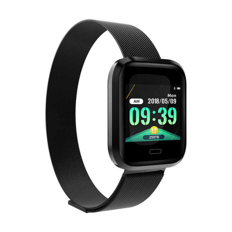 Strap Metal Case Blood Pressure Oxygen Message Call View Sport Mode Smart Watch