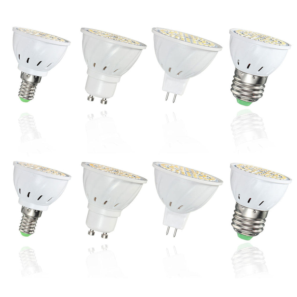 E27 E14 GU10 MR16 4W 54 SMD 2835 LED Warm White Pure White Spotlightting Bulb AC110V / 220V