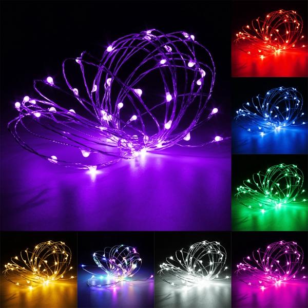 12V 10M 100LED Silver Wire Christmas String Fairy Light Remote Controller with Adapter