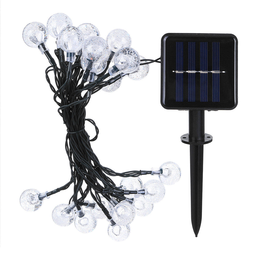 LED Solar Outdoor Waterproof Lamp 2.3cm Diameter Ball Shape Christmas Light String Balcony Garden Decoration Lights