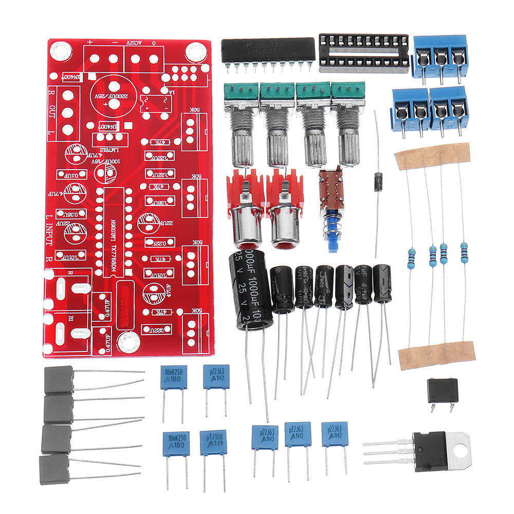 Luxurious Hi-Fi Amplifier Preamplifier Volume Control Tone Board1000UF/25V DIY Suit