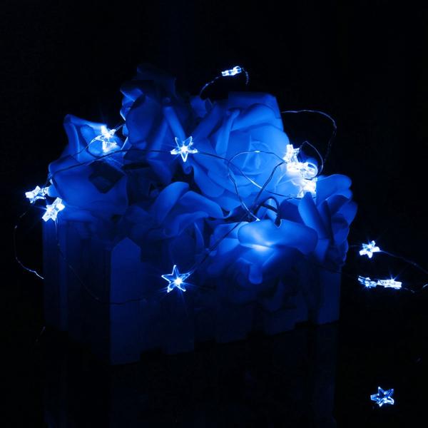 1M 10 LED Battery Powered Star String Fairy Light For Chirstmas Party Weddinng Decor