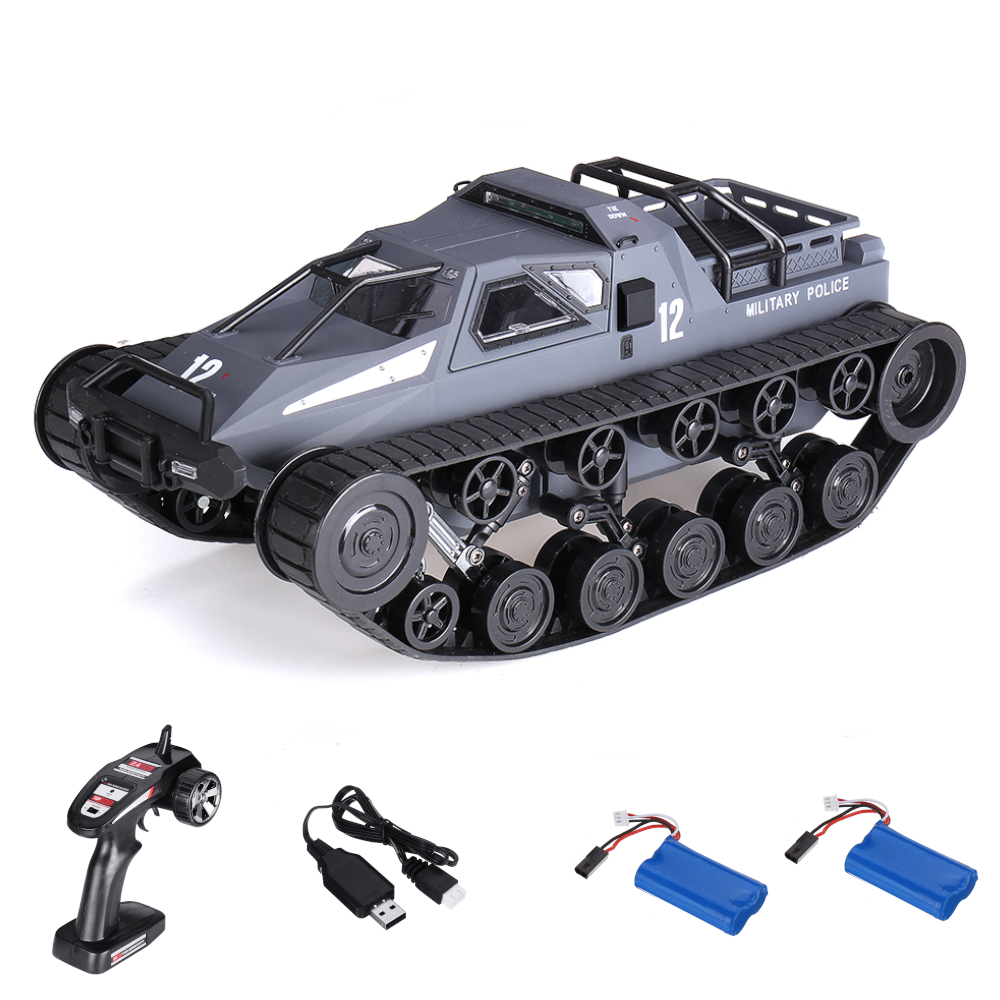 1/12 Drift RC Tank Car RTR with Two Batteries with LED Lights 2.4G High Speed Full Proportional Control RC Vehicle Models