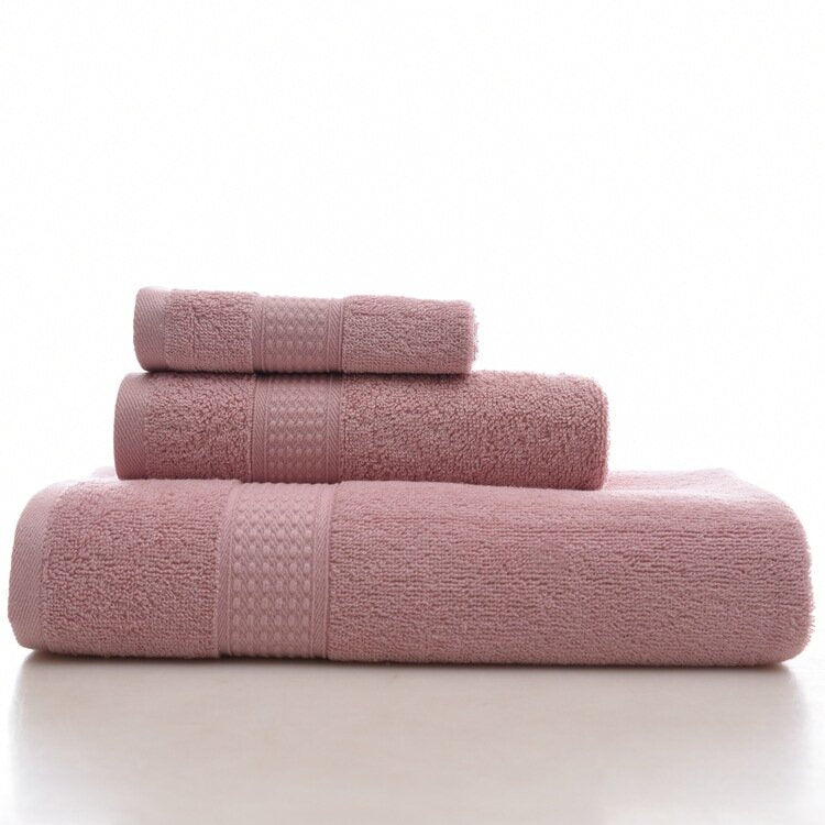 Bath Pure Towels Long Stapled Cotton Beach Spa Thicken Super Absorbent Towel Sets