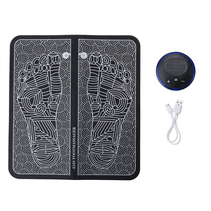 EMS Foot Massager Mat Leg Reshaping Electric Deep Kneading Muscle Pain Relax Machine