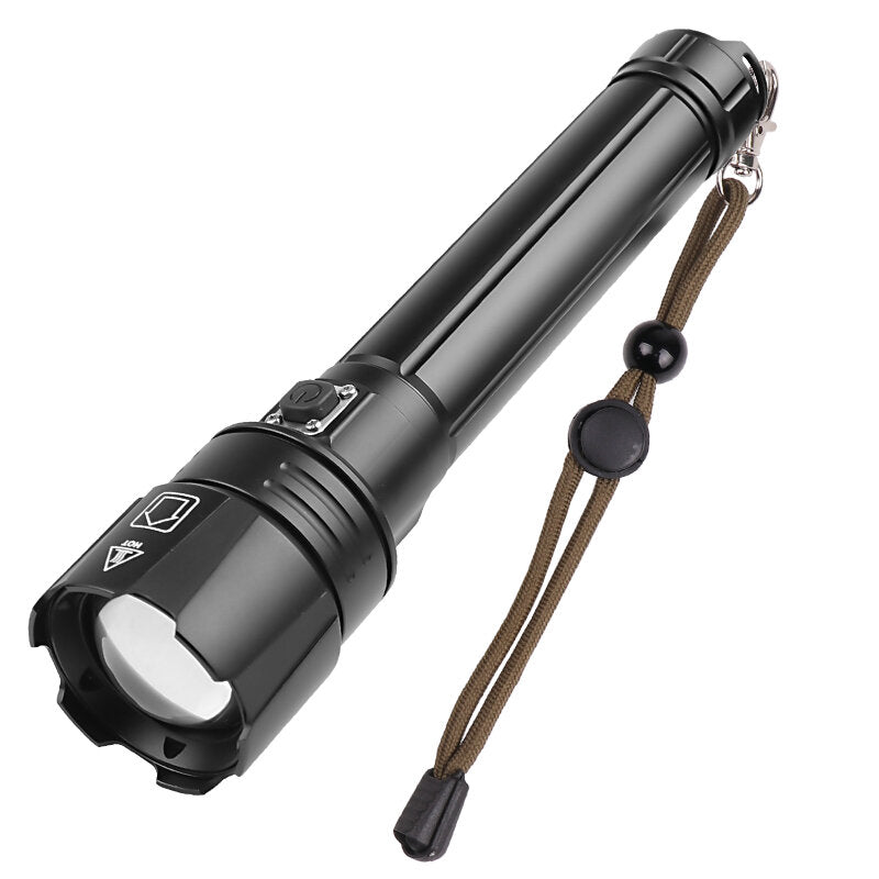 Telescopic Zoom Flashlight 26650 USB Charging Waterproof LED Torch For Outdoor Camping Fishing