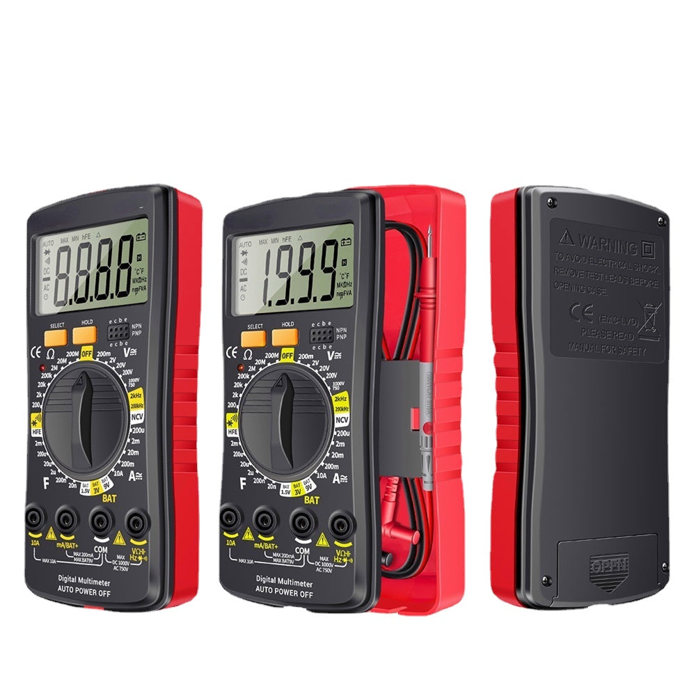 Digital Multimeter Ultra-thin Storage Meter Auto Voltmeter AC DC 220V