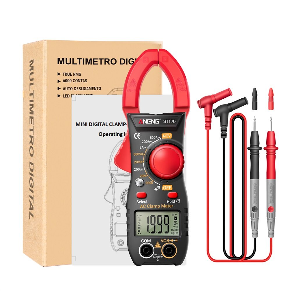 1999 Counts Digital Clamp Meter AC Current Multimeter Diode Current Voltage Capacitance NCV Ohm Test Tool