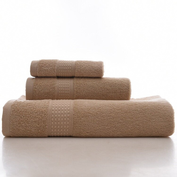 Bath Pure Towels Long Stapled Cotton Beach Spa Thicken Super Absorbent Towel Sets