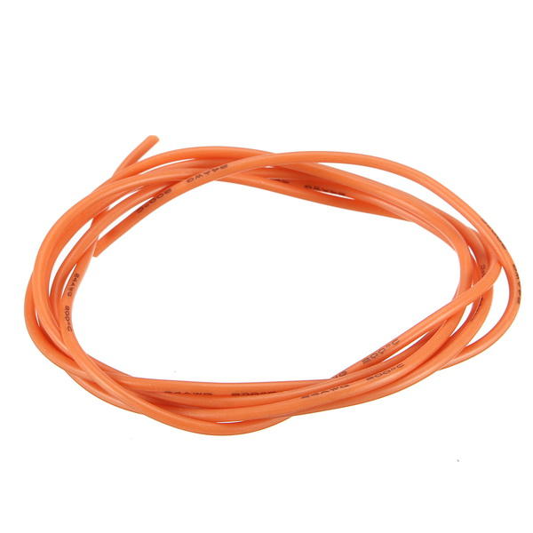 24AWG Flexible Silicone Wire Cable Soft High Temperature Tinned Copper Orange 1/3/5/10M