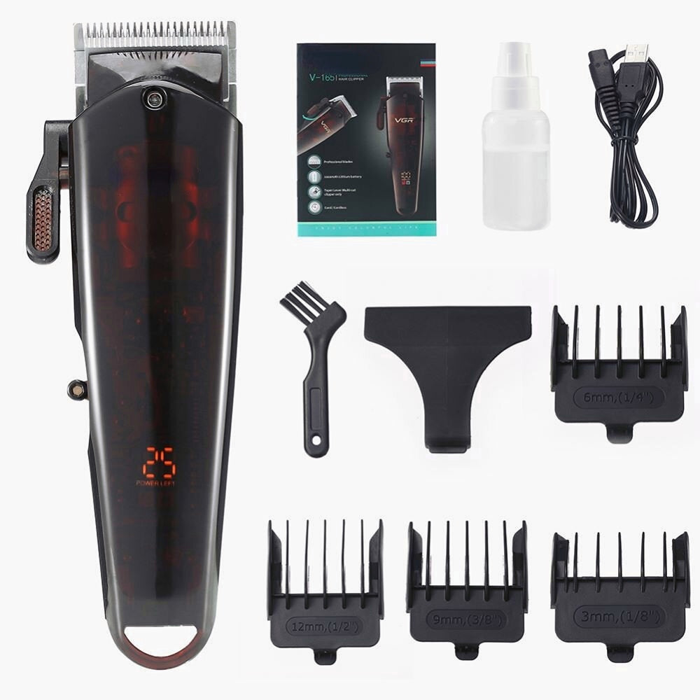 110v-220v Charged Adjustable Salon Professional Cordless Electric Men's Hair Clipper