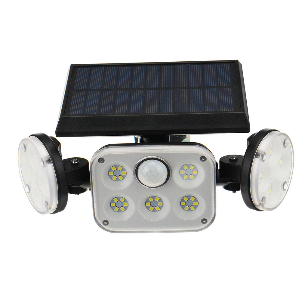 70COB/70LED/78LED Solar Motion Sensor Light Outdoor 3-Head Security Wall Lamp Floodlight Waterproof