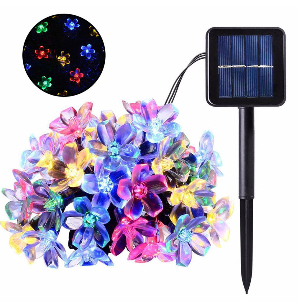 Solar LED String Christmas Blossom Lights Party Lamp 8 Mode