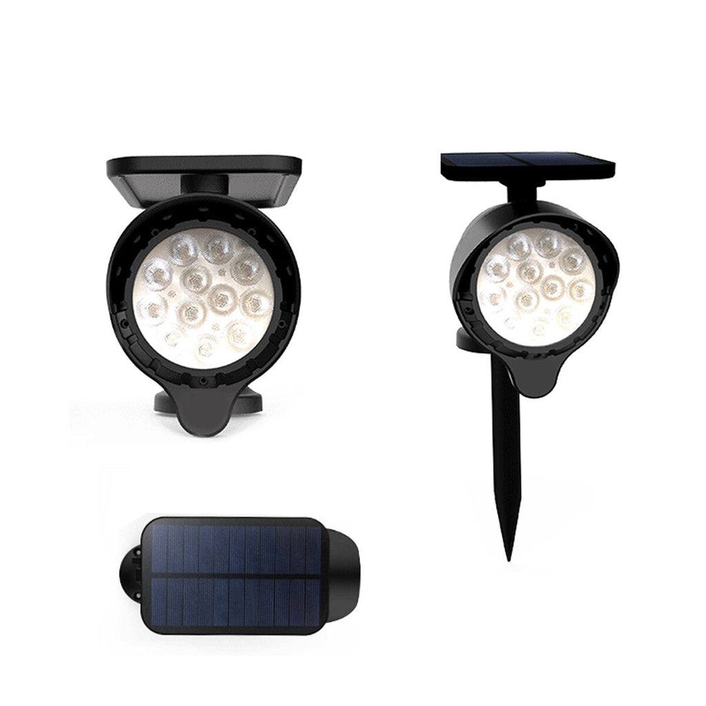 Waterproof LED Solar Lawn Light Colorful/Warm White+White Outdoor Wall Ground Garden Pathway Security Lamp