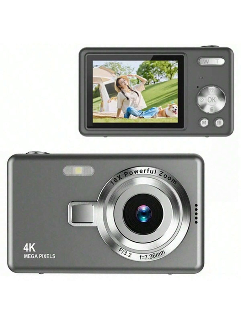 48MP 4K Face Detection Digital Camera with 16X Zoom and Rechargeable Battery