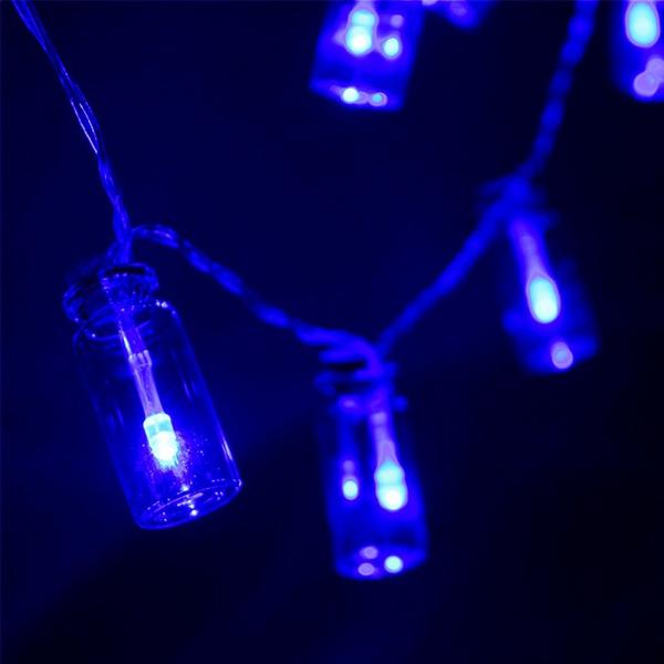 Battery Powered 20 LED Wishing Bottle Fairy String Light Xmas Garden Wedding Party Decor