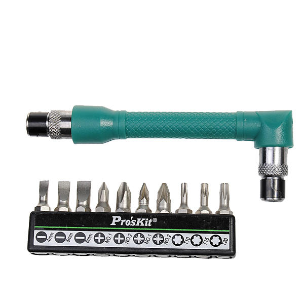 11Pcs Driver Heads with L Style Dual End Wrench Driver