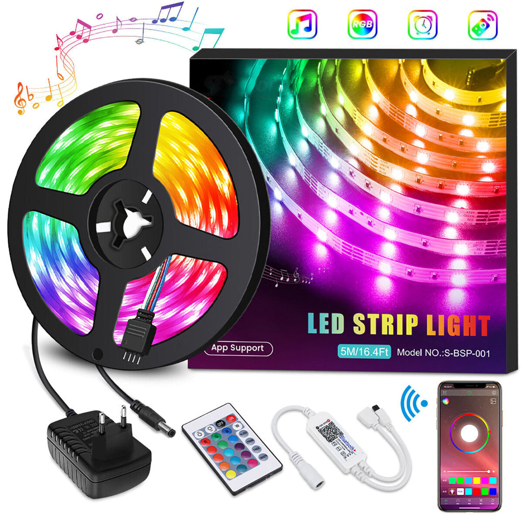 Light Strips Music light strips Smart Phone App Controlled Ehome Light with Overcurrent Protection 20-Key Remote Control