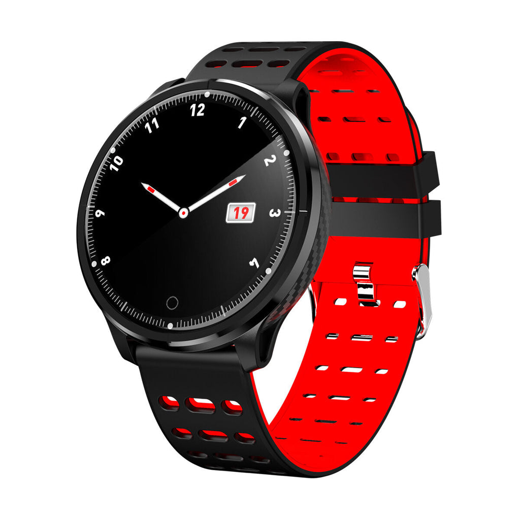 2.5D Mirror IP68 Blood Pressure Oxygen 8 Sport Modes Bluetooth Music Weather Smart Watch