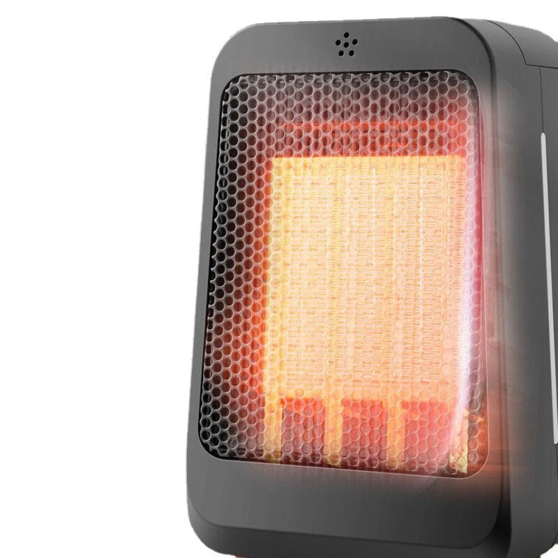 PTC Small Heater Fan: 3-Gear Adjustable, Remote Control, Timer, Oscillating Desktop Heater