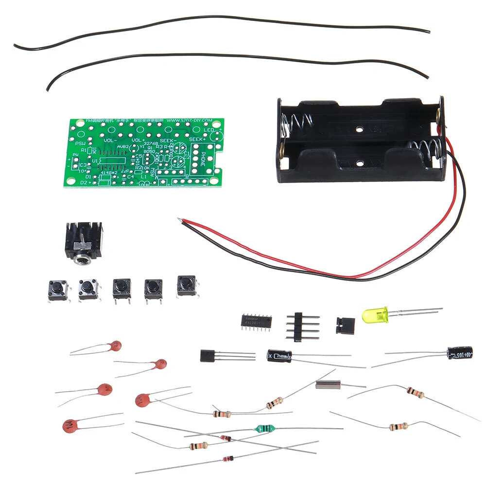 2PCS DIY FM Radio Electronic Welding Kit Learning Project Kit HEX3653 76-108MHz