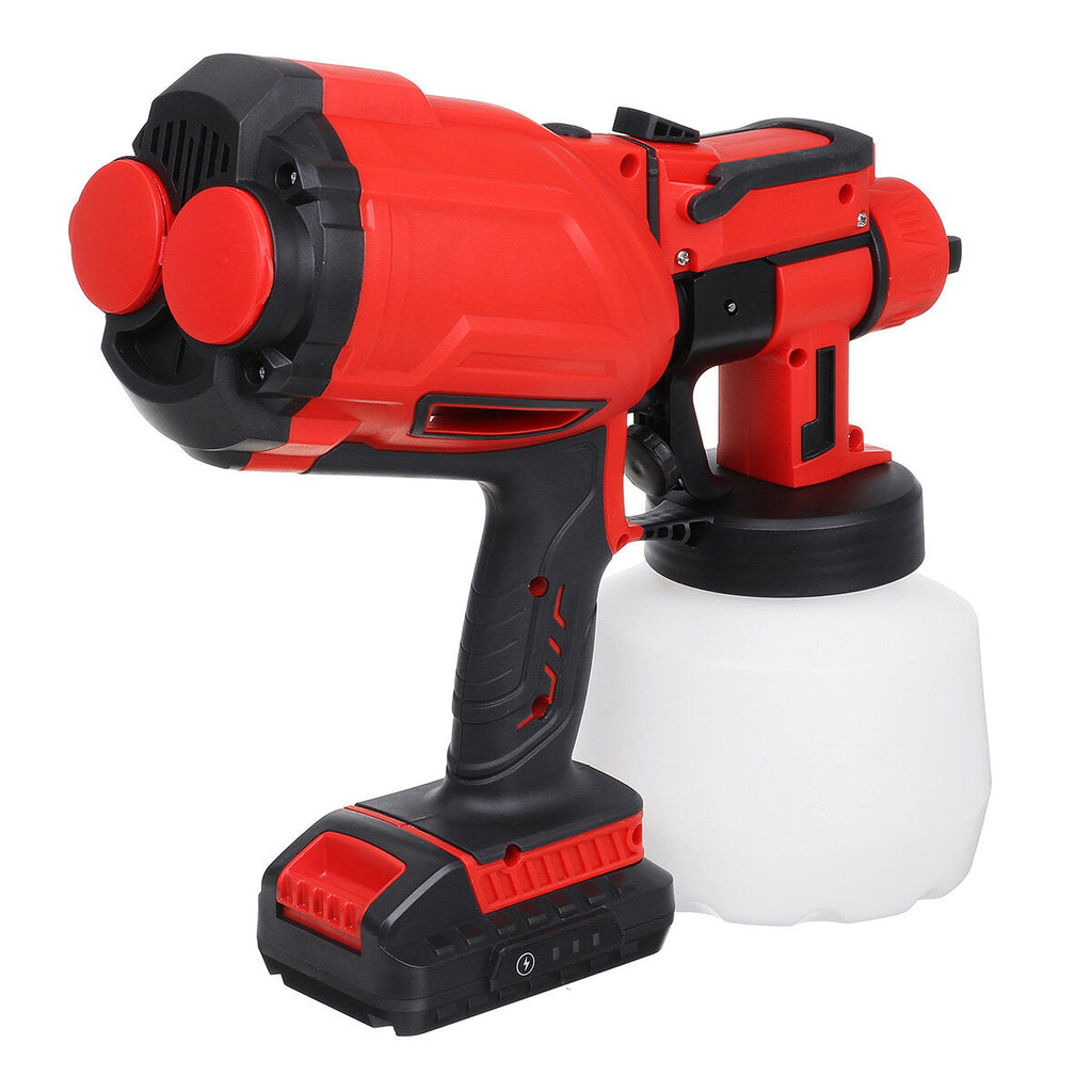 550W Cordless Electric Spray Guns 800ML Lighting Paint Sprayer Wood Wall Fences Painting Tool