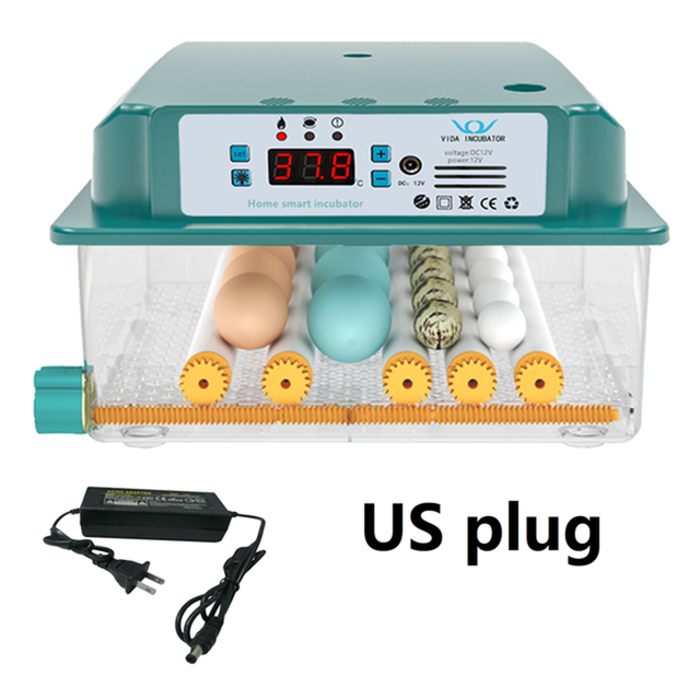 6 Eggs Incubator Egg Incubator Fully Automatic Incubator Household Brooder Temperature Controller with Automatic Turner