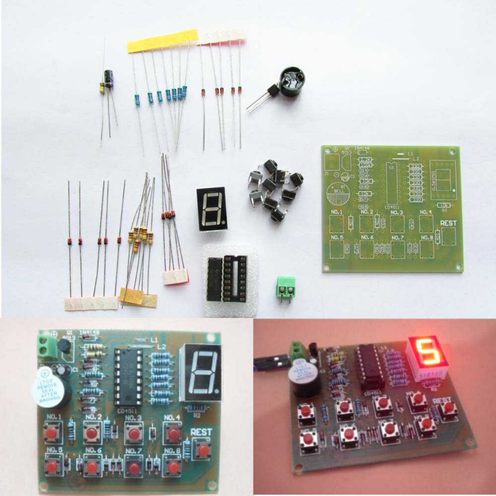 8 Channel Digital Display Answerer DIY Kit Electronic Skill Competition Teaching and Training DIY Part