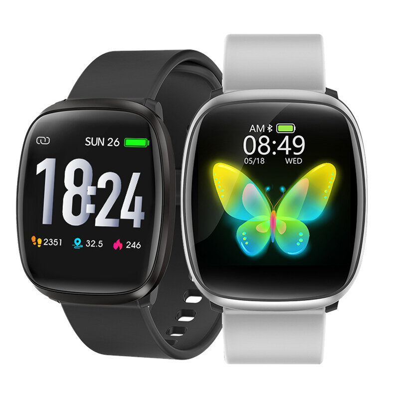 1.3inch Full-touch Screen Heart Rate Blood Pressure O2 Monitor One-key Measurement Multi-sport Modes Weather Push Smart Watch