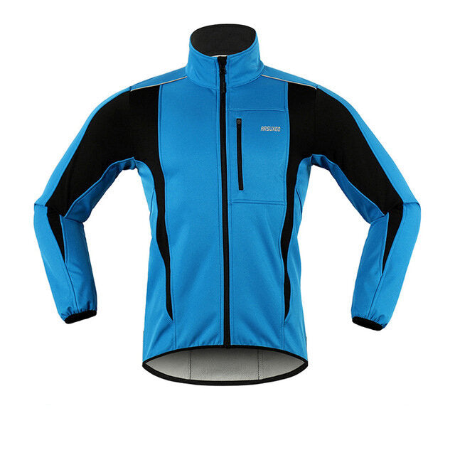 Winter Cycling Clothing High Collar Warm Jackets Thermal Fleece Bicycle MTB Road Bike Clothing Windproof Waterproof Long Jersey