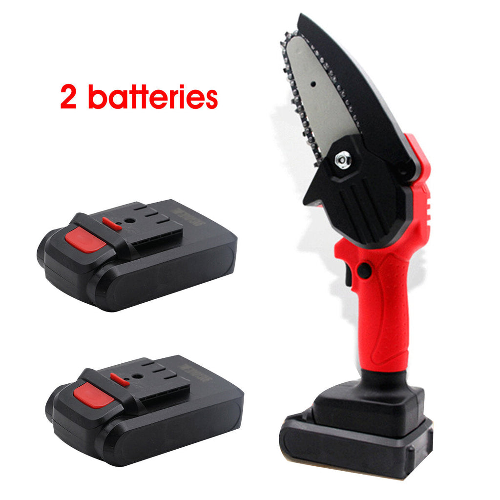 24V 2000mAh Mini Portable Electric Chain Saw Woodworking Wood Cutting Tool