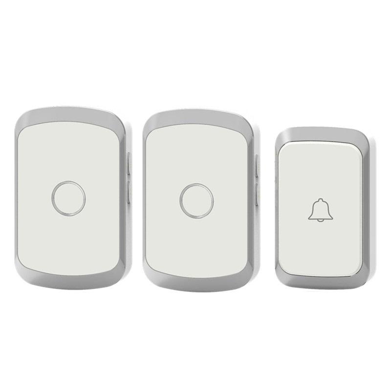 Wireless Music Doorbell Waterproof AC 110-220V 300M Remote Door Bell 1 Button 2 Receivers