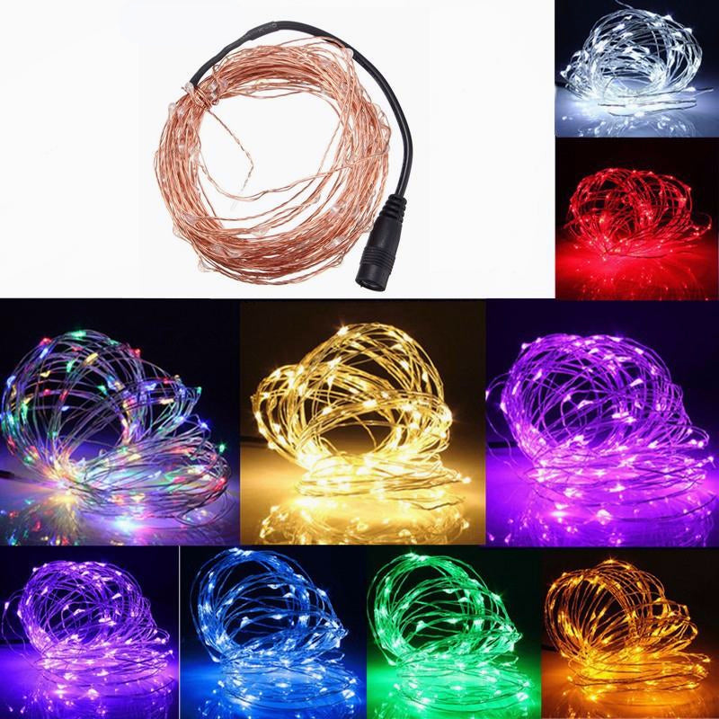 5M 50 LED Copper Wire Christmas Outdoor String Fairy Light DC12V