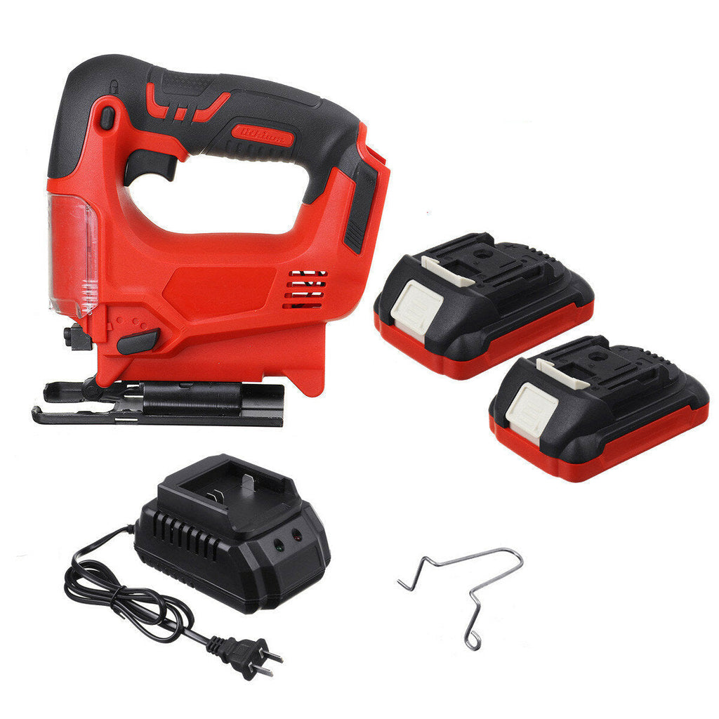 2000mAh Electric Saws Cordless Jig Saw Angle Adjustble 65mm Cutting Depth With 1 Or 2 Batteries