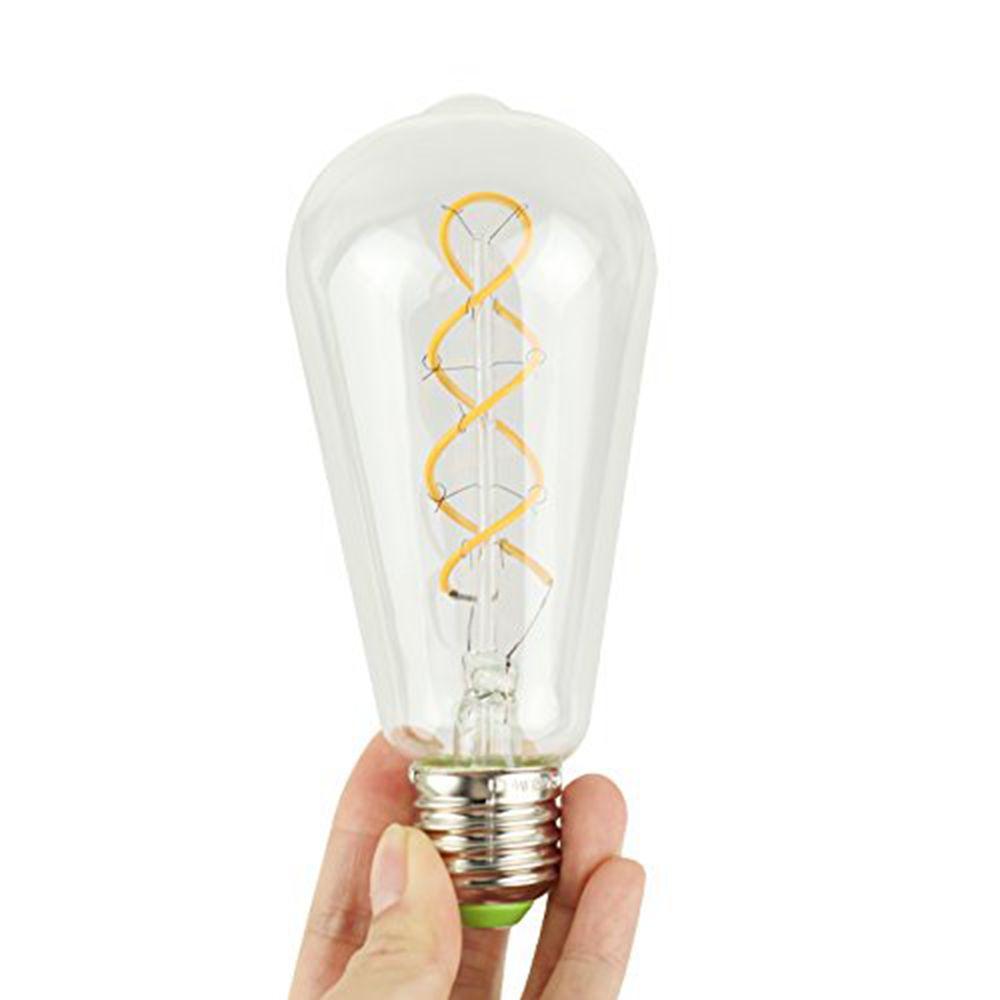 4W Dimmable Clear Gold Warm White Retro LED Light Bulb AC110-130V AC220-240V