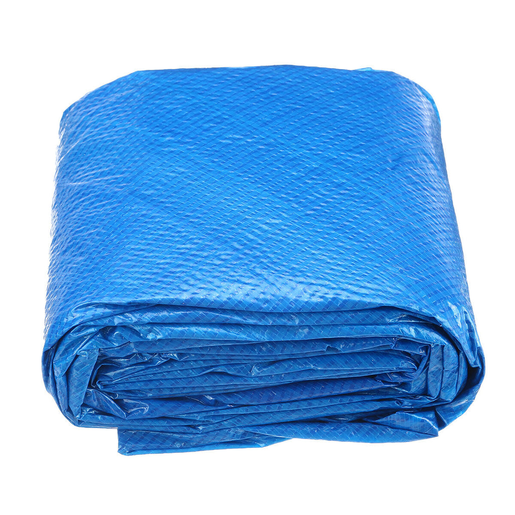 244/305/366cm Round Inflatable Paddling Swimming Pool Dust Cover Tarp Rope