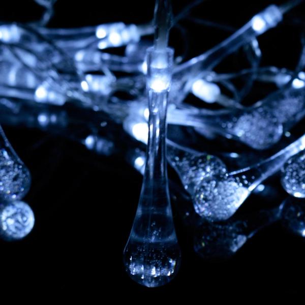 30 LED Battery Powered Raindrop Fairy String Light Outdoor Xmas Wedding Garden Party Decor