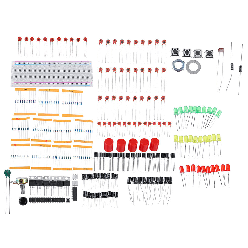 Electronic Enthusiast Production Kit Basic Components Breadboard and Components Suitable for Arduino DIY Maker Experimental Learning