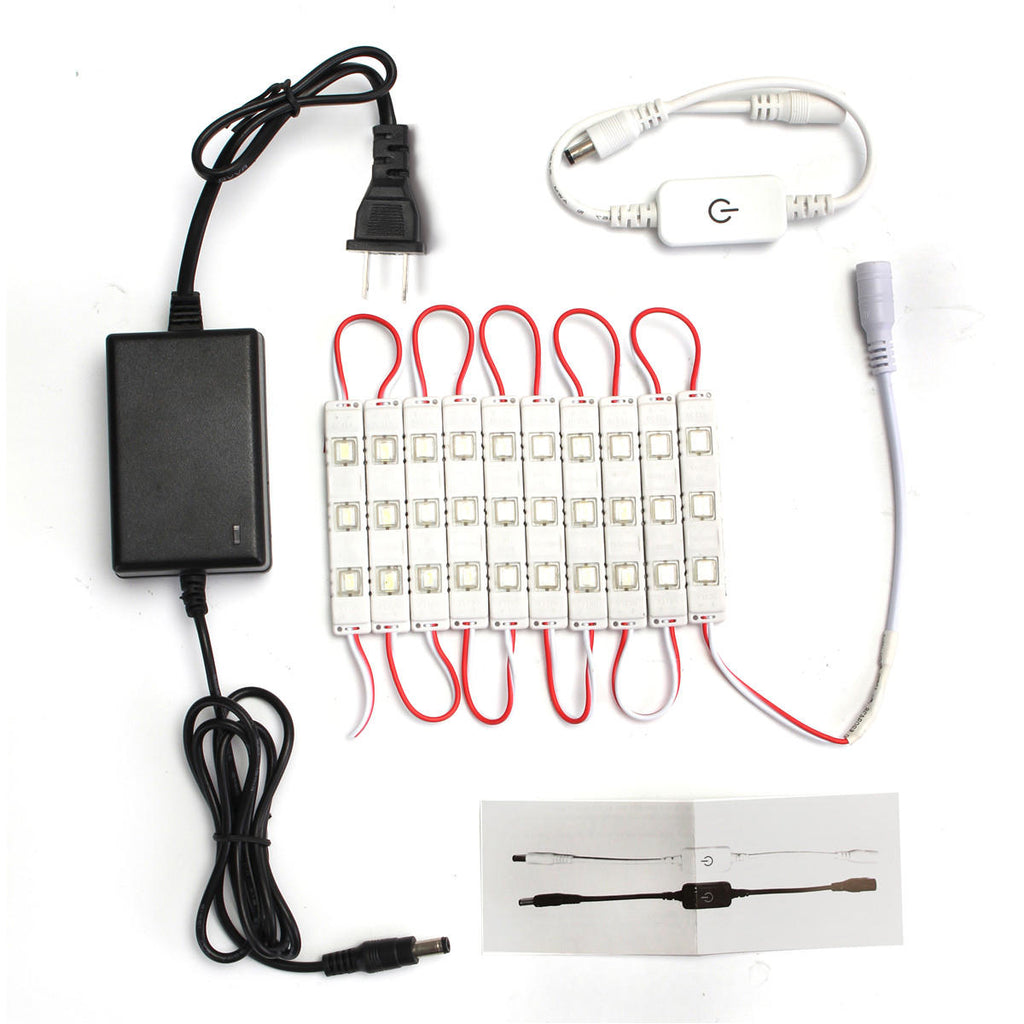 6W SMD5630 Dimmable Waterproof White 30 LED Module Strip Light Cabinet Mirror Lamp Kit AC110-240V