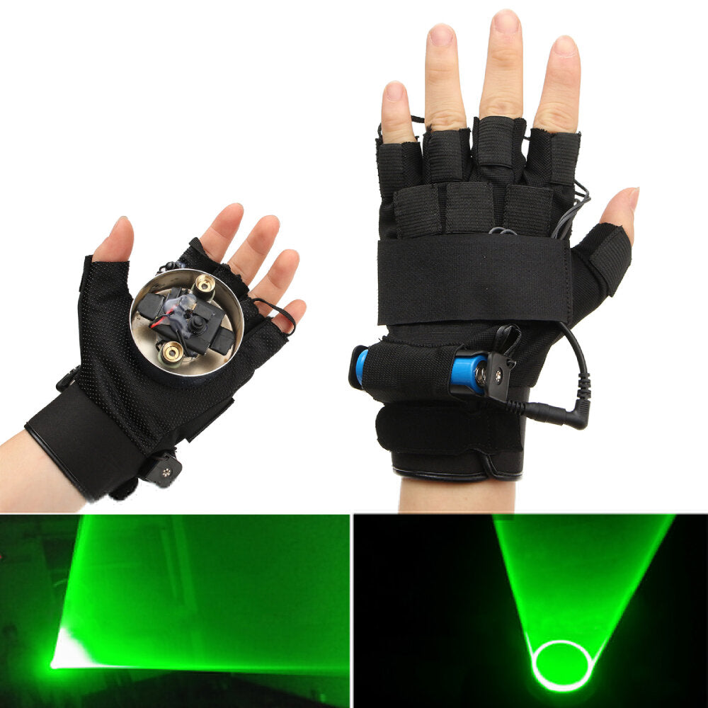 Left Hand 2 Green Vortex Laser Heads Green 532nm Laser Gloves Laser Dance Gloves Laser Dance Performance Props